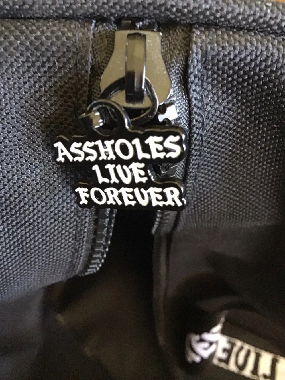 NWOT Emotional Baggage A$sholes Live Forever Duffle Gym Bag